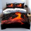 Lava flowing on rocks. Bedding sets Duvet cover sets Duvet covers Pillowcases(1*Duvet Cover 2*Pillowcases without duvet insert)