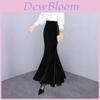 Long Velvet Fish Tail Skirt For Women With Splicing Design For Winter Fashion