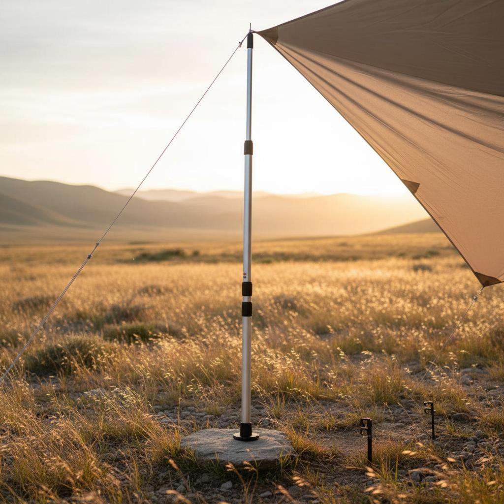 Adjustable Aluminum Tent Pole Telescoping Ultralight Support Rod for Canopy