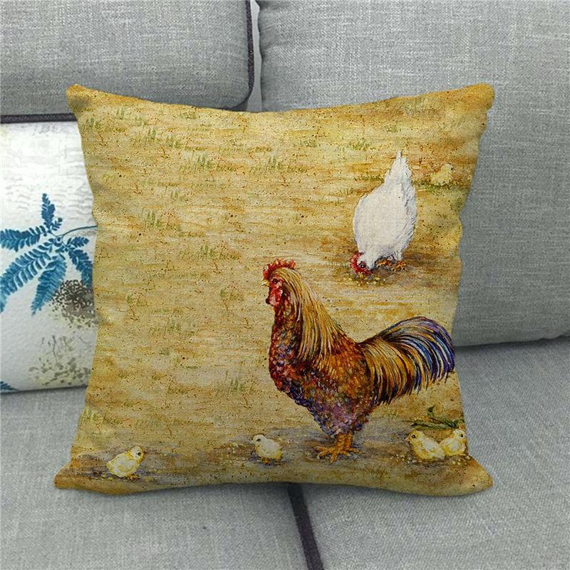Farm Animals: Cows Sheep Pigs Chickens Digital Printing Short Plush Pillow Covers For Car Sofa Office Cushion Cover Home Goods
