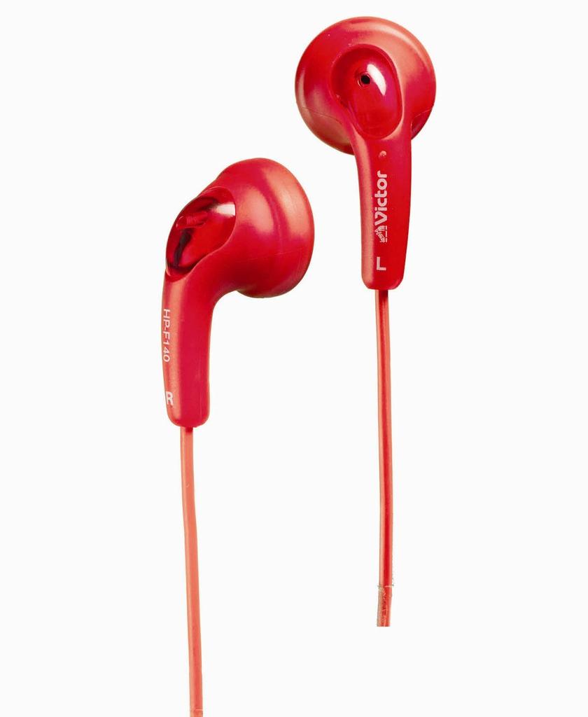 JVC Kenwood Wired Gummiphone Red HP-F140-R In-Ear Earphones,