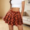 Dámská Mini Sukně Elastická Vysoký Pas Kostkovaný Potisk Mini Sukně Letní Zeštíhlující Krátká Sukně Práce Volný Čas Denní Nošení