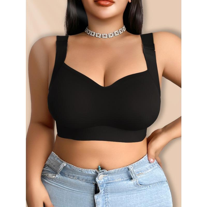 Plus Size Seamless Wireless Comfort Bra For Women Large Bust 1XL