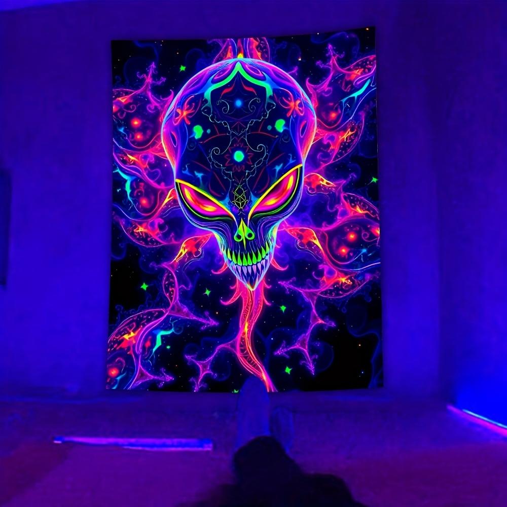 Halloween Glittering Skull Tapestry Gaming Bedroom Music Party Theme Living Room Wall Hanging Room Decor Home Decor