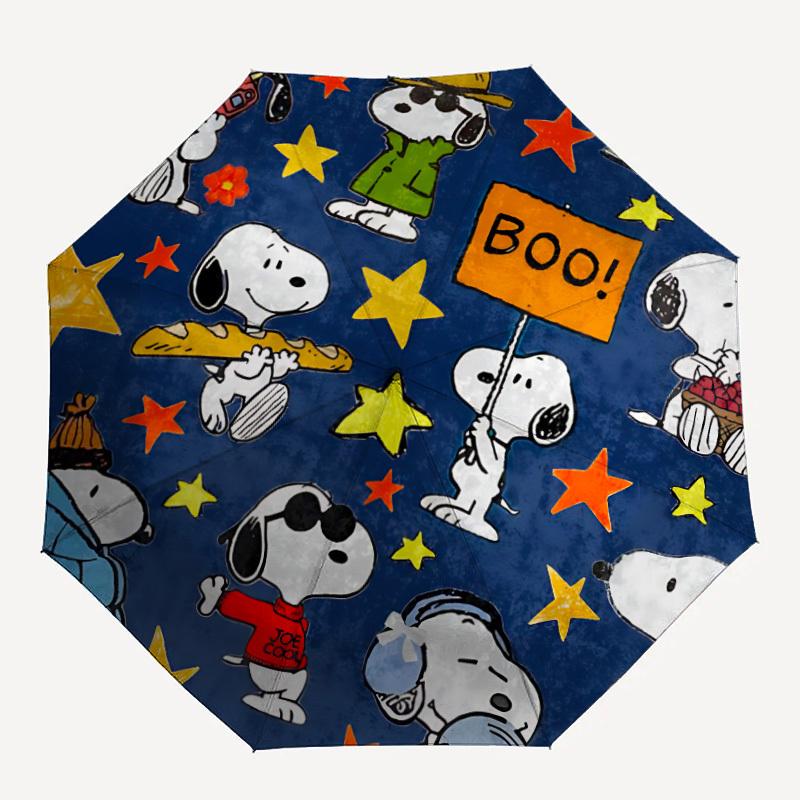 

1 шт. Ветрозащитный автоматический зонт Snoopy на Хэллоуин, Портативная складная конструкция, Легкий, Подарок для женщин/мужчин a0811249