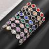 Fashionable and Exquisite Shiny Zircon Sunflower Bracelet Women's Trendy Dinner Party Jewelry Girls Gift