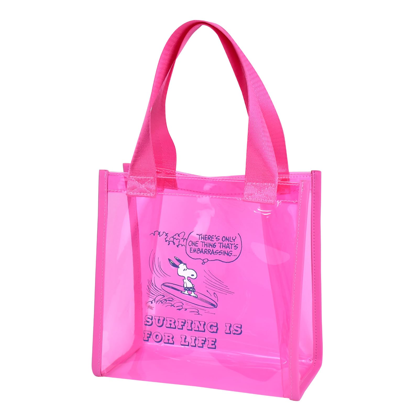 

Clear Tote Transparent Small Cute 0415 Pink [Snoopy] Bag, Bag, Izumi, Spa, Gym, Pool, Travel, Women, Adults, Students, Children, Character, (SPZ-3527)