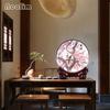 Keramik Hängeplatte Handbemalte Dekorative Platte Ornamente Wohnzimmer Wohndekoration Kunsthandwerk