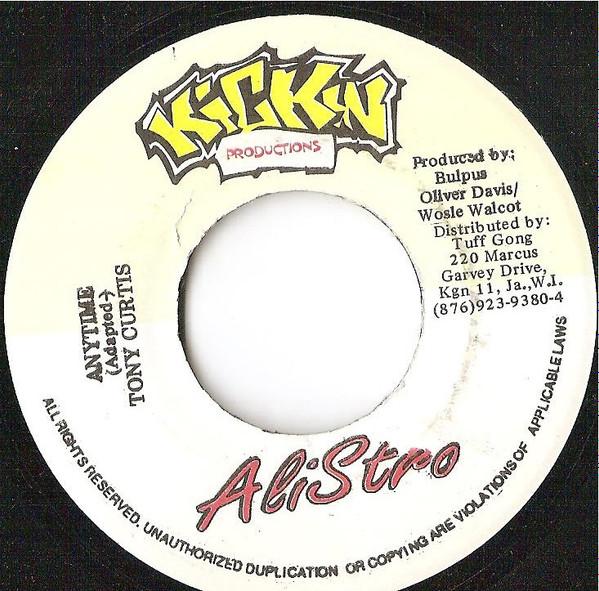 

7inch Record TONY CURTIS Anytime NONE Kickin Producti Jamaica Reggae Ska Dub Used