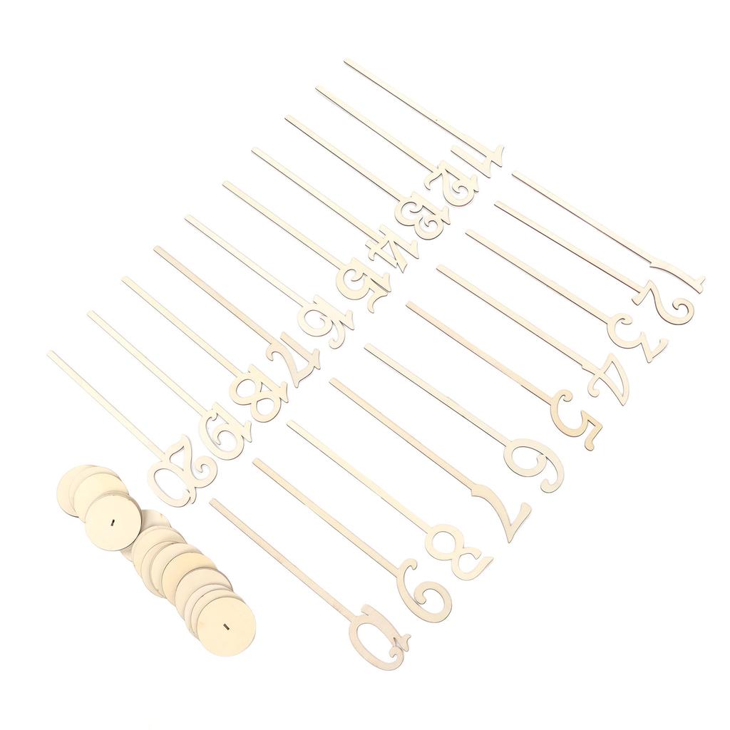 Dřevěná čísla stolů 1 až 20 Retro styl DIY výroba Opakovaně použitelná Snadné čištění Topolová čísla stolů