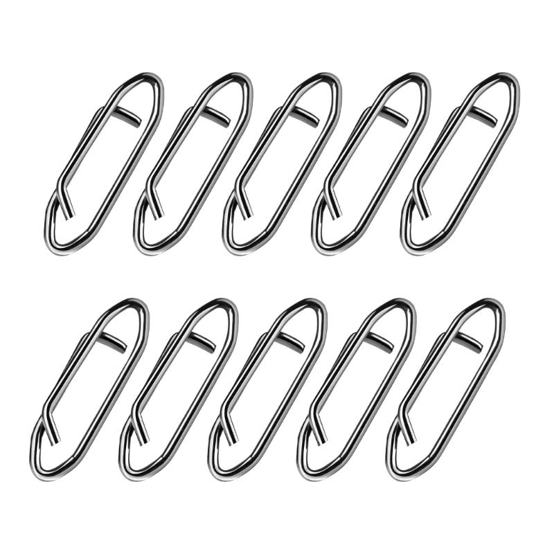 50Pcs Power Fishing Clip Fast Snaps Speed Clip Fishing Clip Connectors Stainless Steel Fast Change Connector