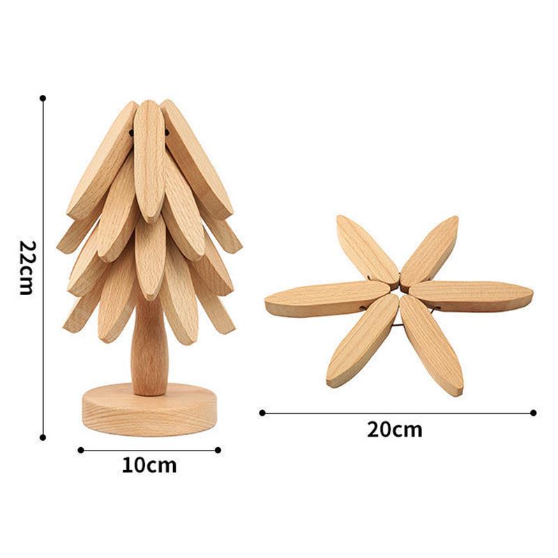 Baumdesign Ständer Holz Untersetzer Dekorativ Hitzebeständig Tischmatte Untersetzer Holz Platzsets Heißer Topf