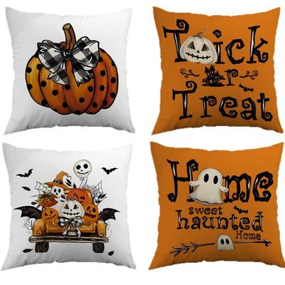 Autumn Halloween Pillow Cover Pumpkin Decorative Cushion Pillow Cover Sofa Cushion Living Room