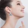 E0227 Personalized Petal Earrings Micro-Inlaid Zircon Color-Preserving Summer Trinkets