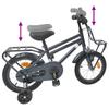 Kids  Bike 12 Inches for Ages 2 4 Dark Grey