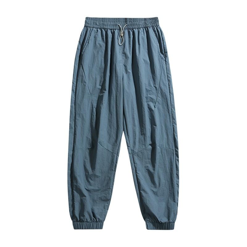 Acu Mens Casual Pants With Wrinkled Effect In Nylon For Summer Leisure Wear