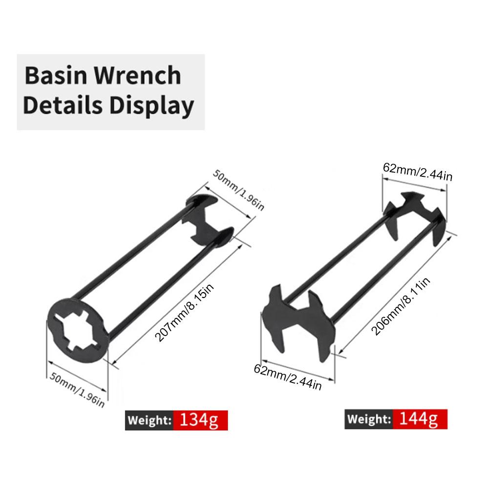 Multi Functional Sink Wrench For Sinks Pipelines Installation Maintenance Sink Faucet Wrench For Tight Spaces Hardware Tool