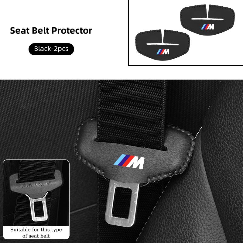 2025 Hot Car Styling Leather Seat Belt Buckle Protector For BMW 1 2 3 5 7 Series X1X2X3X4X5X6G20 G30 G11 G12