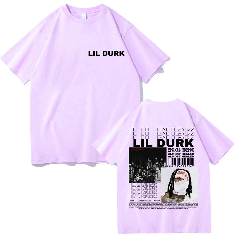Rapper Lil Durk Music Album Poster Graphic T Shirts Male Hip Hop Vintage Short Sleeve Tshirt Fashion Casual Oversized Tshirts
