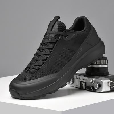 Black Breathable Non Slip Hiking Shoes For Men Men Running Walking Shoes Wear-Resistant Lightweight Jogging Trekking Sneakers