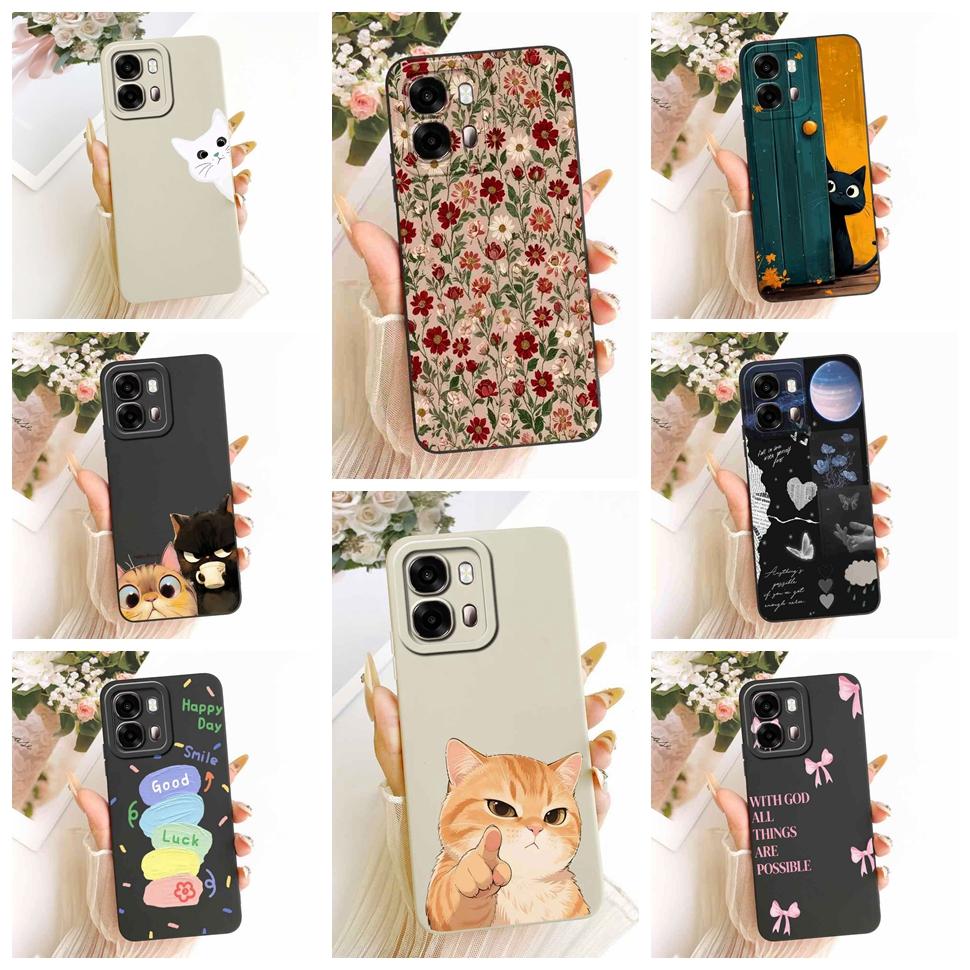 For Oppo A6s 5G CPH2789 Case Fashion Painted Flower Cat Silicone Back Cover For Oppo A 6s A6S 5G 6.75" Bumper Phone Cases Fundas