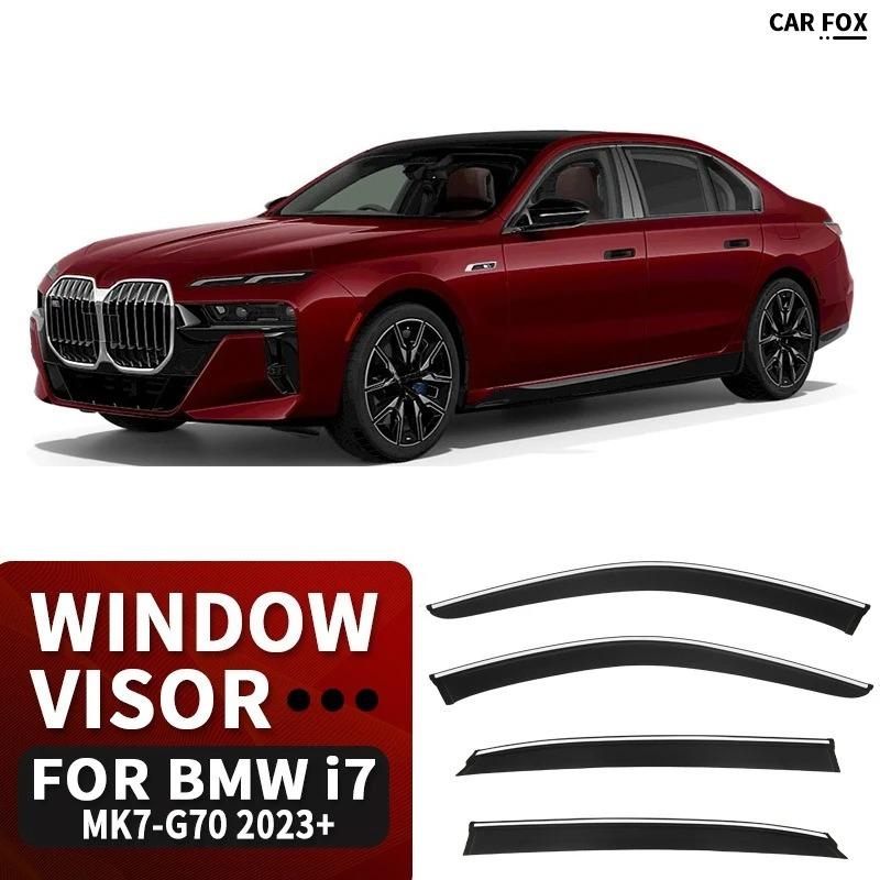 Window Visor Accessories Rain or Shine Side Window Deflector Visor Shades Ventvisor Strip Car Window Rain for BMW I7 G70 2023+
