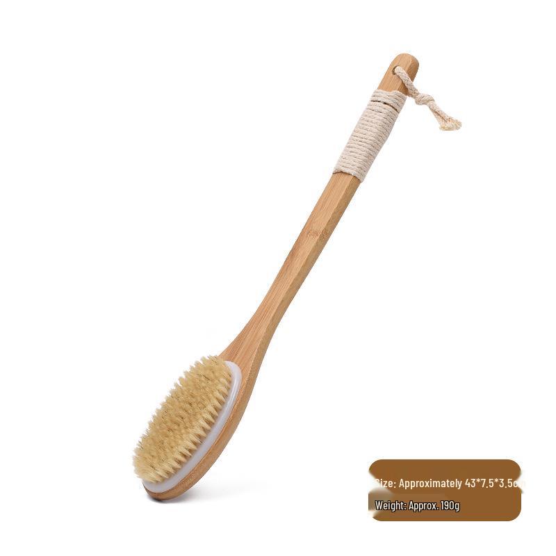 

Щетка для ванны и душа с длинной ручкой из щетины кабана для скрабирования тела и спины