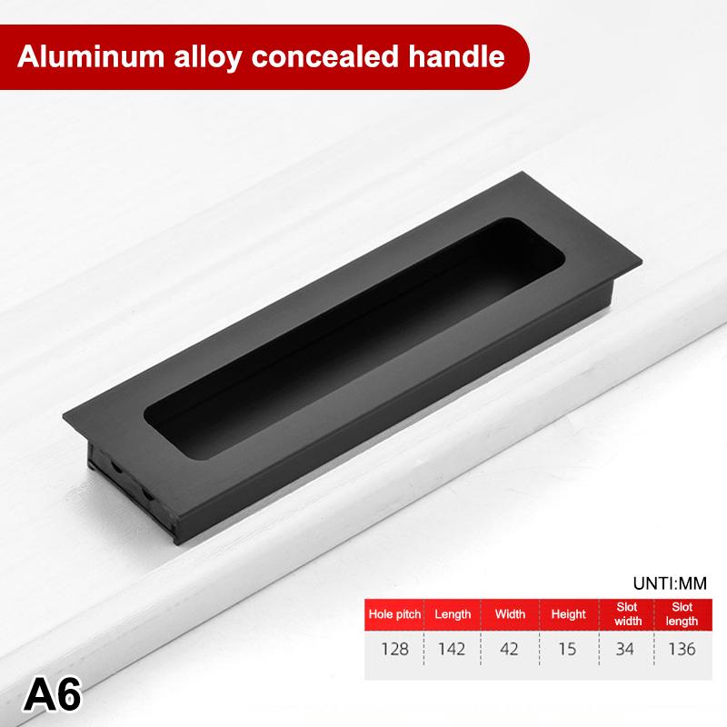 Alloy Embed Door Knobs Kitchen Cabinet Cupboard Door Drawer Hidden Dresser Pull Handles Furniture Hardwre Accessory
