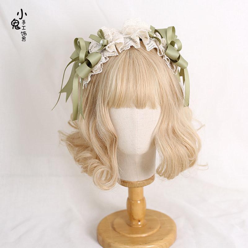 Original Mori Pastoral Lolita Hair Accessories Hanfu Top Hat Lolita Gentle Cla Headband Hairpin