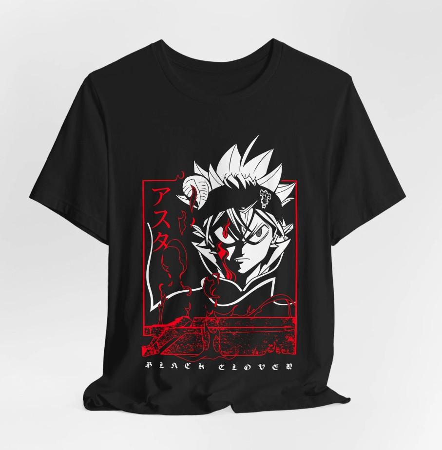 Black Clover, Asta Graphic Tee, Anime Fan Shirt, Unisex Short Sleeve Top