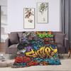 Cartoon Cute Doodle Blankets Quality Warm Soft  Throw Blanket Spring Kids Adult Outdoor Novelty Bedspread