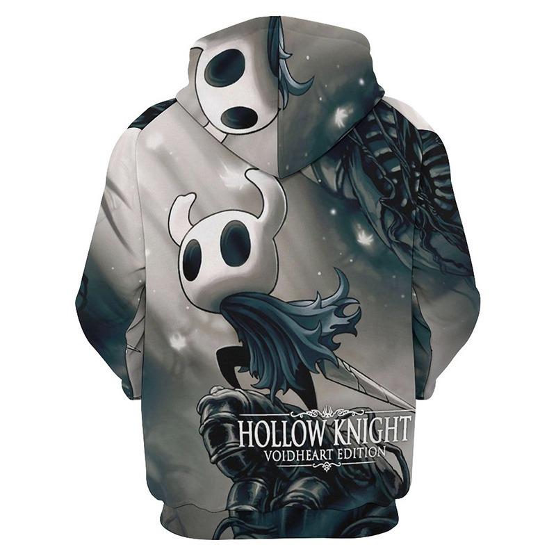 Cartoon Anime Game Pattern Men's Hoodie Hollow Knight Clothing 3D Printing Outdoor Sports Shirt Fashion Oversized Top Kids Clothes