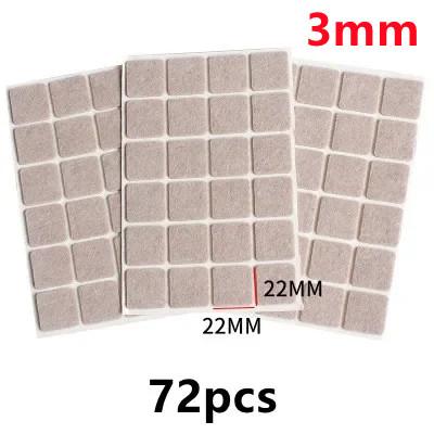18-128 PCS Felt Chair Leg Pads 3/5mm Thick Floor Scratch Protector Mat Mute Non-slip Self Adhesive DIY Furniture Accessories