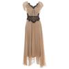 2026 European and American summer new fashion French retro summer lace gauze design waist and thin dress