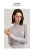Machine Washable Women's Pure Wool Slim-Fit Half-High Collar Sweater - Autumn/Winter Cashmere Knit Base Layer