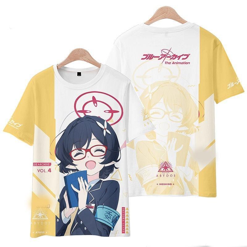 Blue Archive Takanashi Hoshino Anime 3D Print T-Shirts Men Women Short Sleeve T Shirt Tops Y2K Street Harajuku Tees Men Clothing