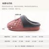 Waterproof leather surface, non-slip and warm home indoor cotton slippers, bag heel comfortable cotton mop home cotton shoes