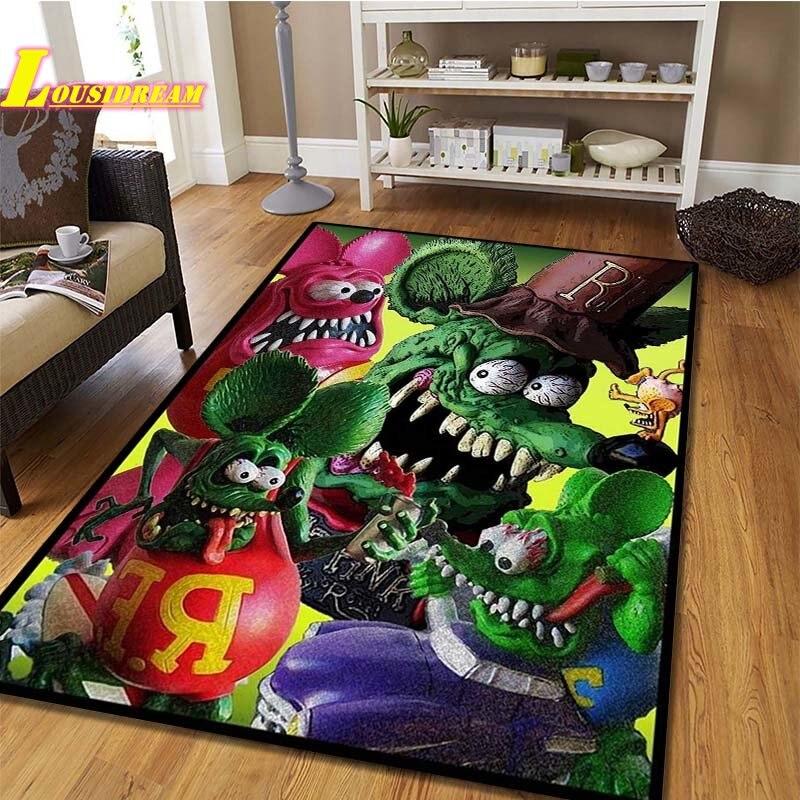 Alfombra Rat Funk Alfombra de Juego para Niños Alfombra para Gatear Alfombra para Sala de Estar Dormitorio Alfombra para Cocina Baño Balcón Alfombra Antideslizante Accesorios de Fotografía