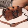 New Trendy Fashion Small Bag Retro Chain Small Square Bag Korean Version Single Messenger Bag Multi-pocket Locomotive Bag