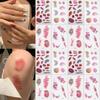 1/4PCS Gifts Waterproof Wound Bruising Temporary Tattoos Realistic 3D Fake Tattoo Lasting Scar Tattoo Sticker