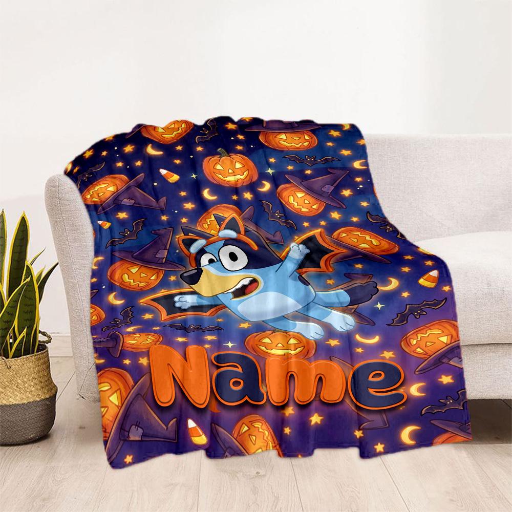 Christmas Village Lights Customize Your Name Blanket Gift Customizable Blanket Soft & Cozy Throw For Bed Picnics Seaside Office Chair All-Season Use