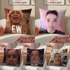 JJimmy FFallon Meme Cushion Cover Pillowcase Short Plush Invisible Zipper Room Sofa Cushion Cover