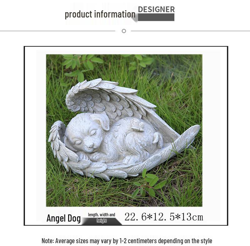 Statua Angelo Commemorativo per Animali Domestici: Ornamento Commemorativo per Cani e Gatti