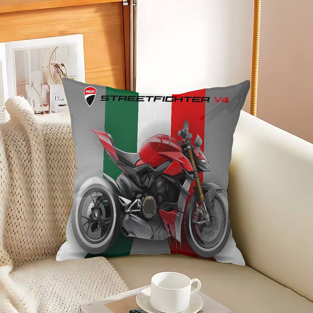 D-Ducati Motorcycle LOGO Cushion Cover Inches Farmhouse Decor Home Throw Pillow Covers for Couch Decorations