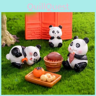 Charming Cartoon Panda Ornaments For Resin Craft Projects And Mini Displays