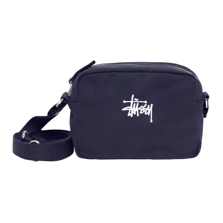 New Stussy Cotton Shoulder Bag, Crossbody Bag Unisex Marine Blue 134255-NAVY