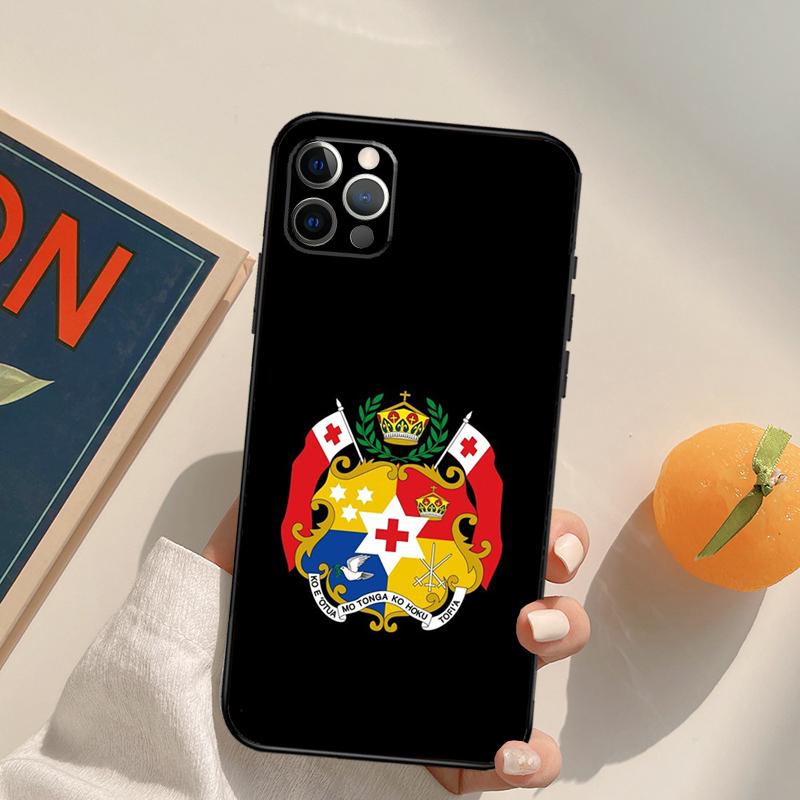 

Герб Тонга Чехол-футляр Tonga для iPhone 16 Pro Max 14 11 12 13 15 Pro Max Mini XR 16e 15 16 Plus Чехол для телефона iPhone 12 mini