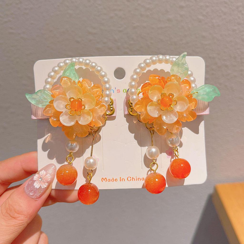 Chinese Style Hanfu Hairpin Set for Girls - Includes Hair Clips, Swaying Tassels, and Butterfly Accessories