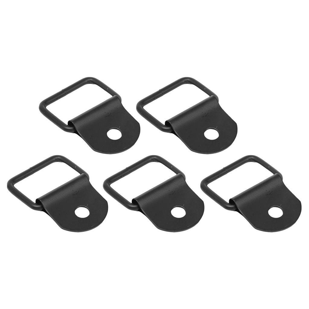 D-Shaped Pull Ring Heavy Duty Black Finish Single-Hole Semi-Circular Iron Buckle for Cargo Trailer Truck Traction Anchor Point
