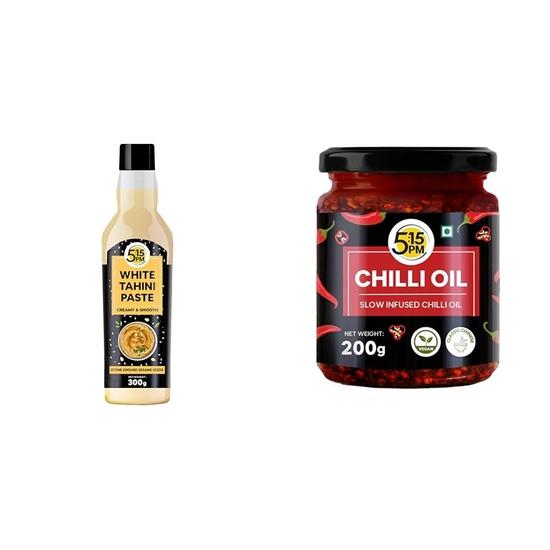 

5:15 PM Тахини 300 г Белая паста тахини для хумуса (300 г) | 5:15 PM Перечное масло 200г Хрустящее китайское перечное масло (200Gm)